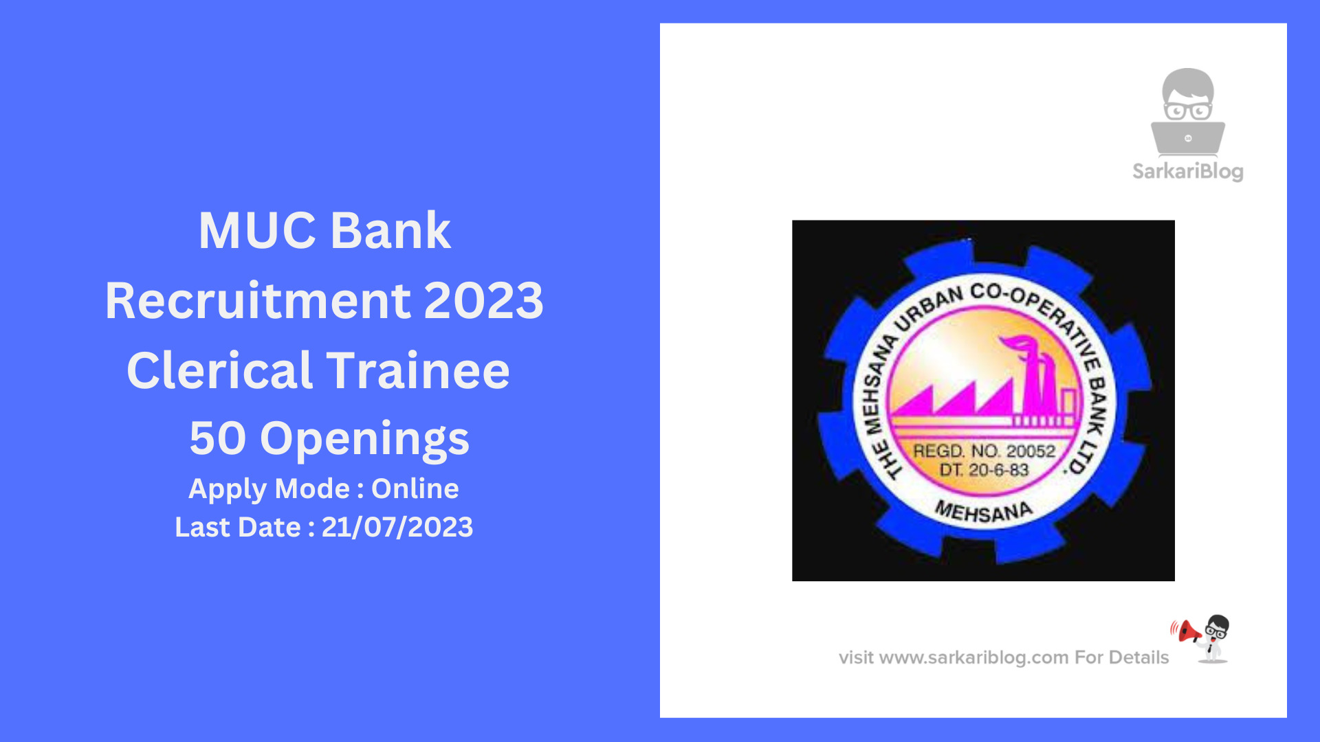 MUC Bank Recruitment 2023