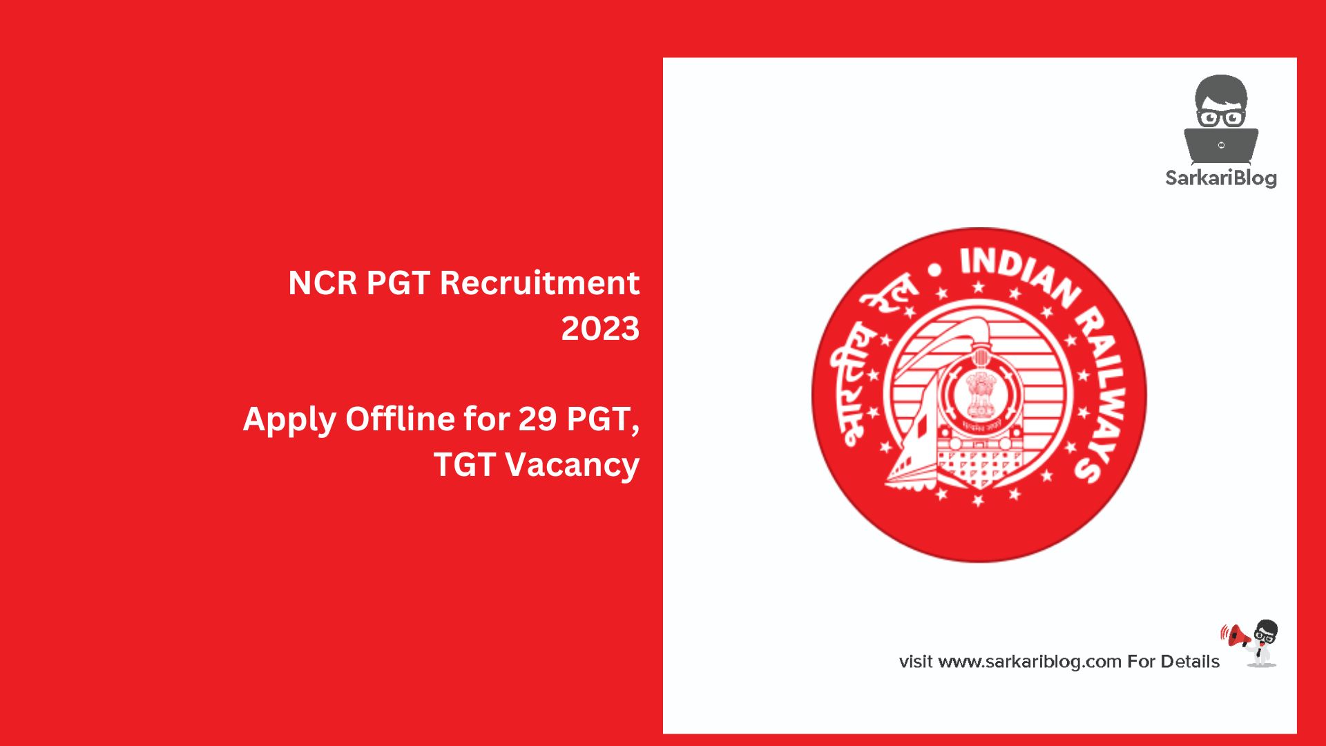 NCR PGT Recruitment 2023