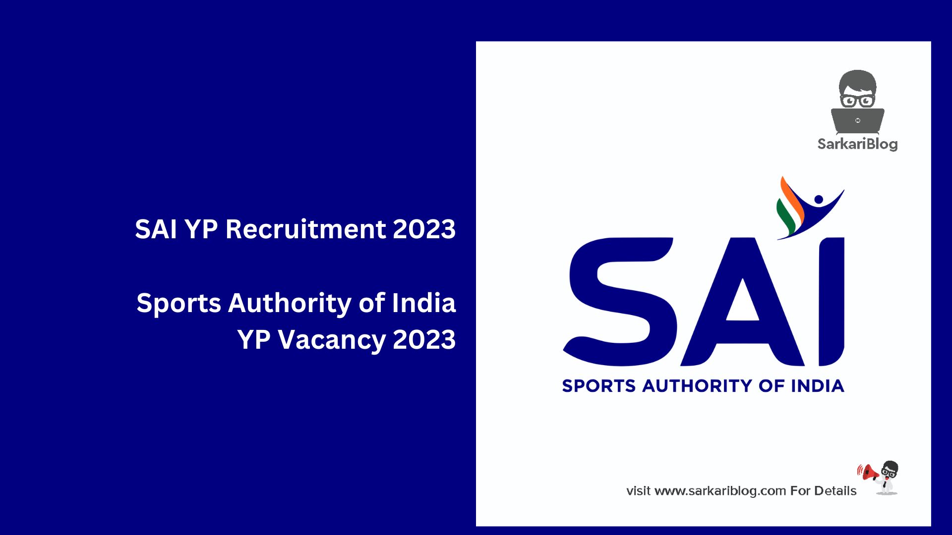 SAI YP Recruitment 2023