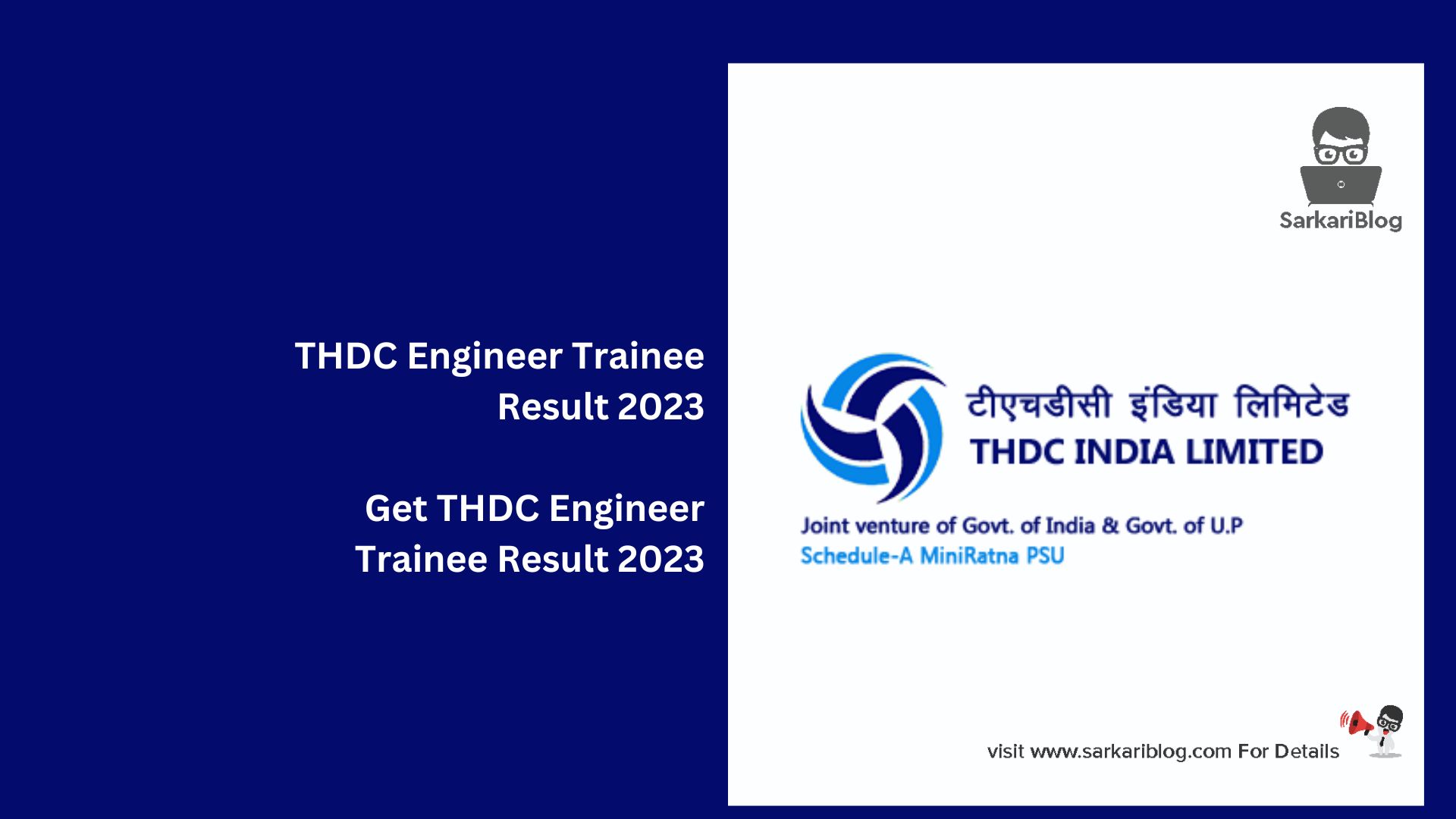 THDC Engineer Trainee Result 2023