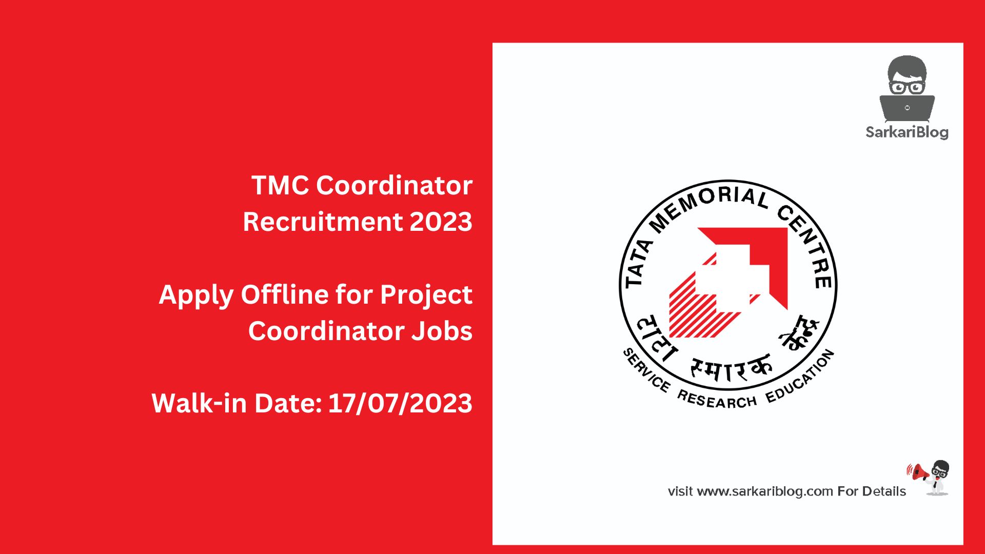 TMC Coordinator Recruitment 2023