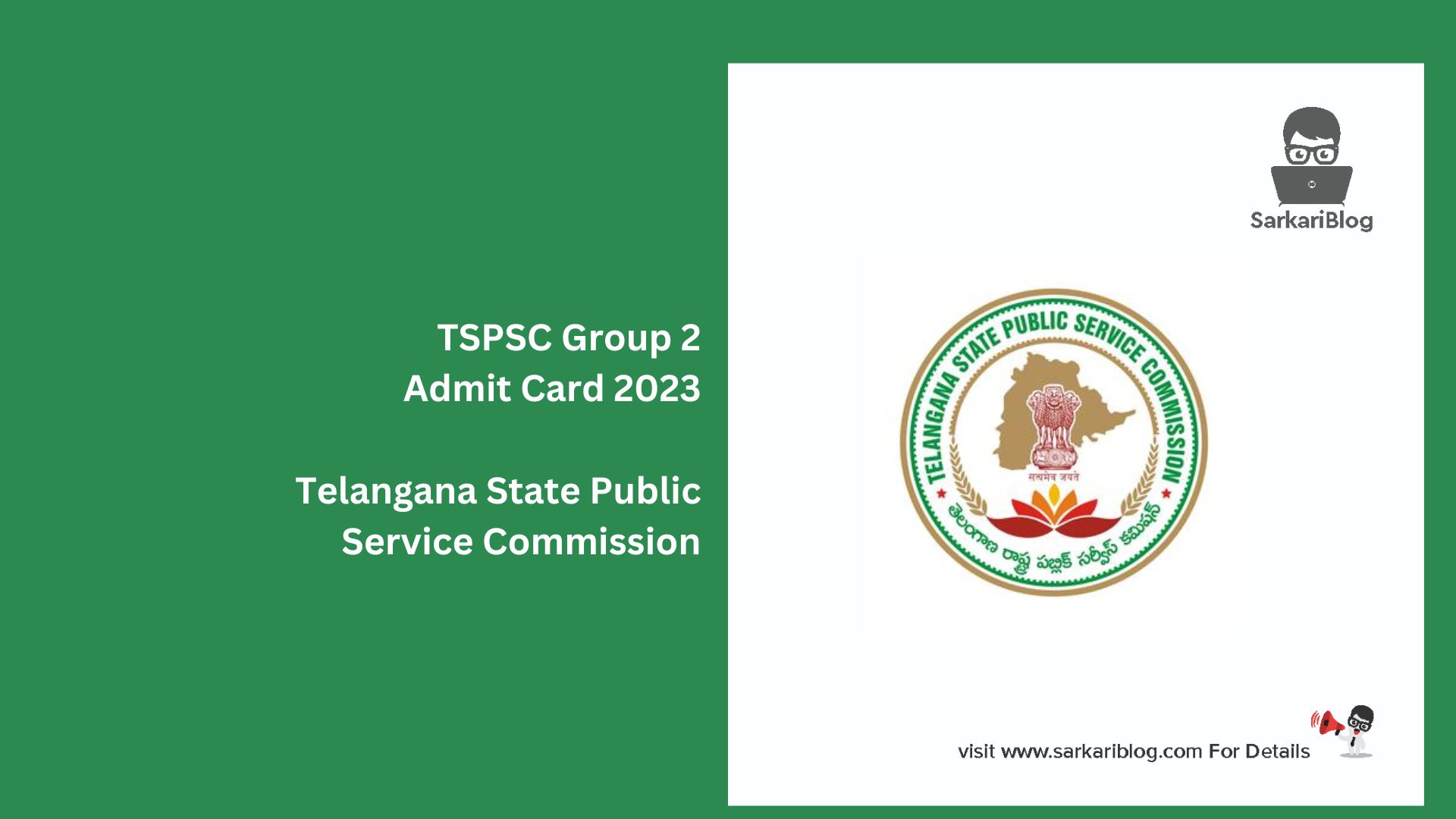 TSPSC Group 2 Admit Card 2023