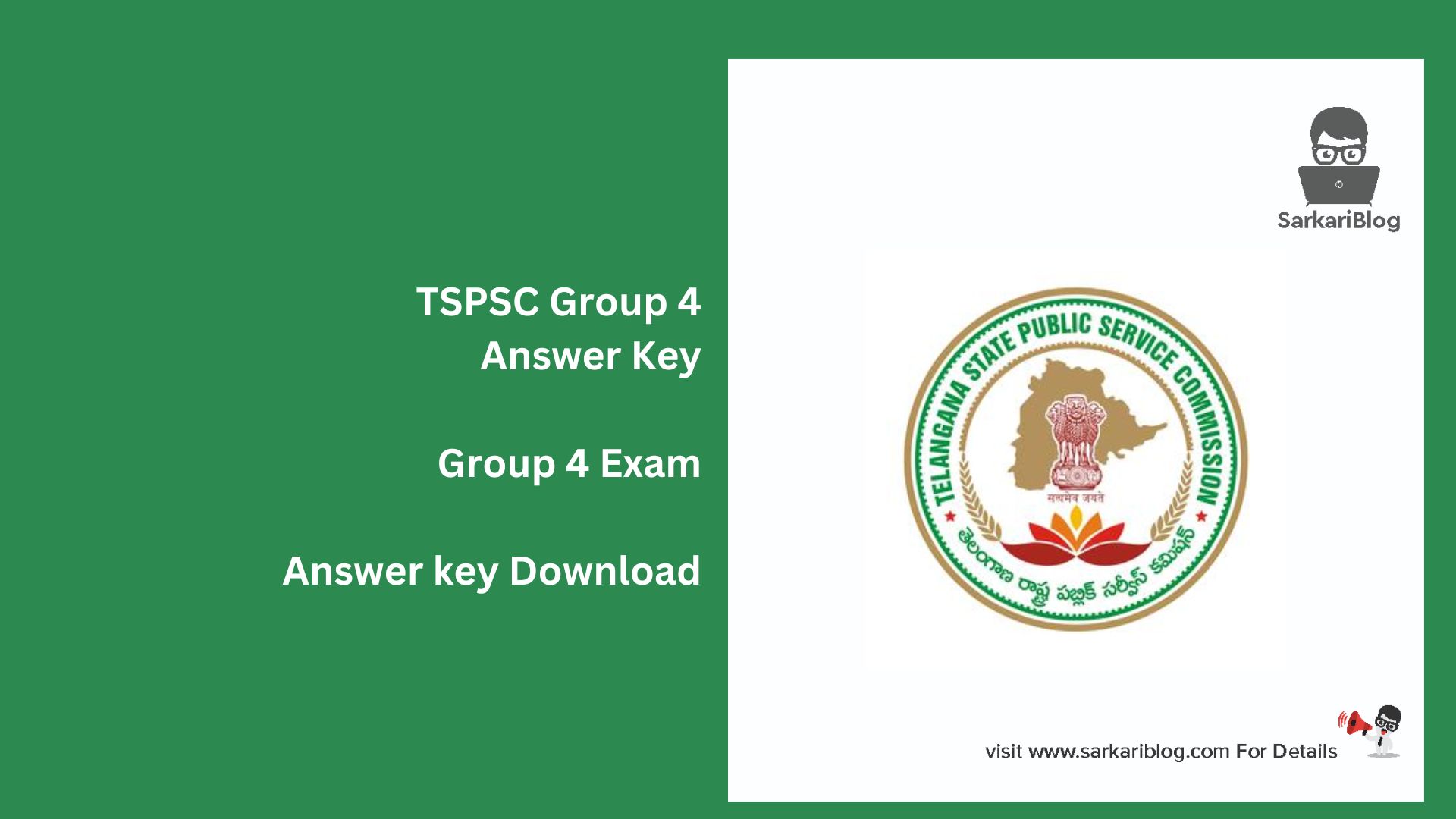 TSPSC Group 4 Answer Key