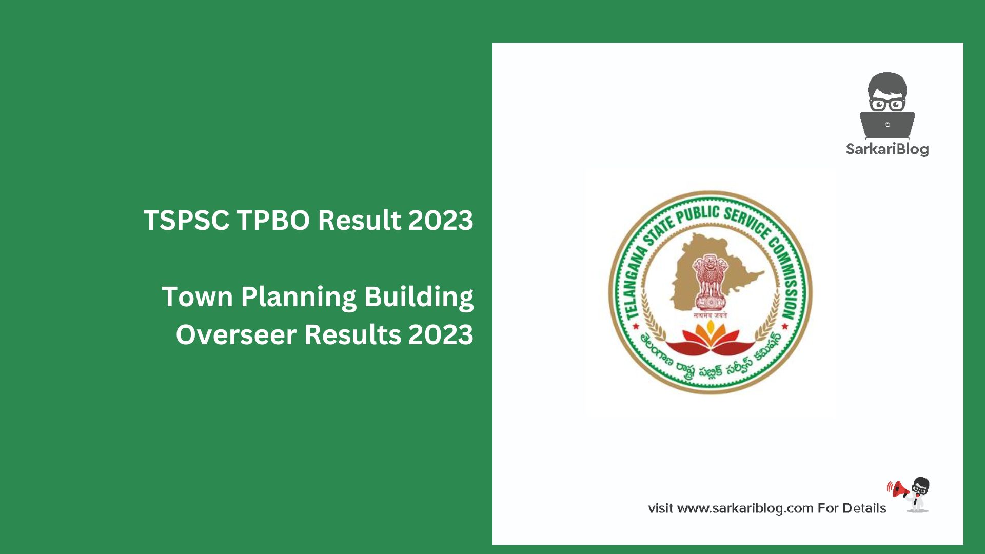 TSPSC TPBO Result 2023
