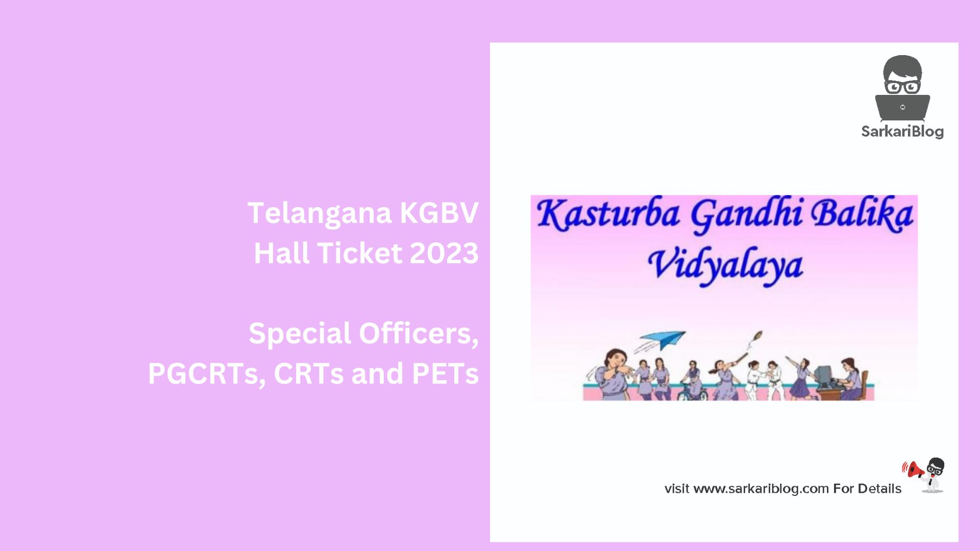 Telangana KGBV Hall Ticket 2023