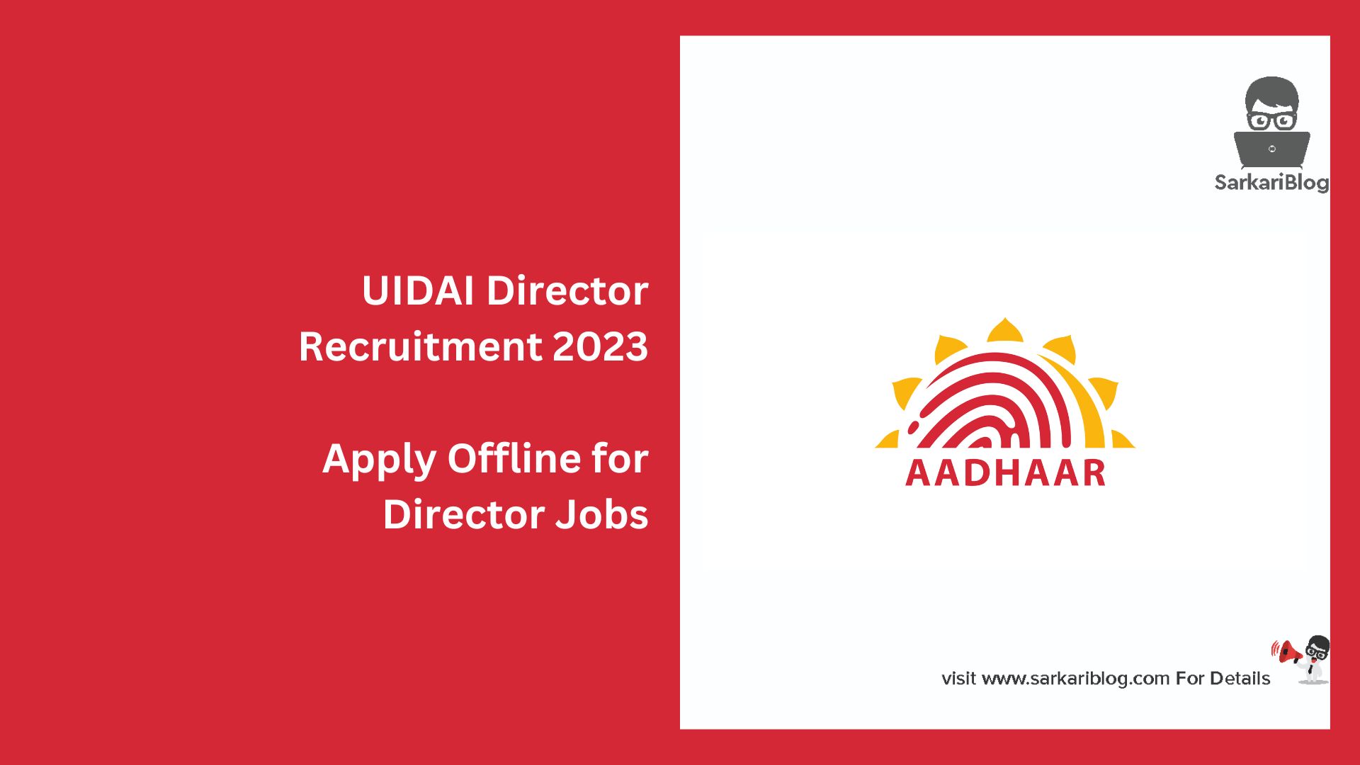UIDAI Director Recruitment 2023