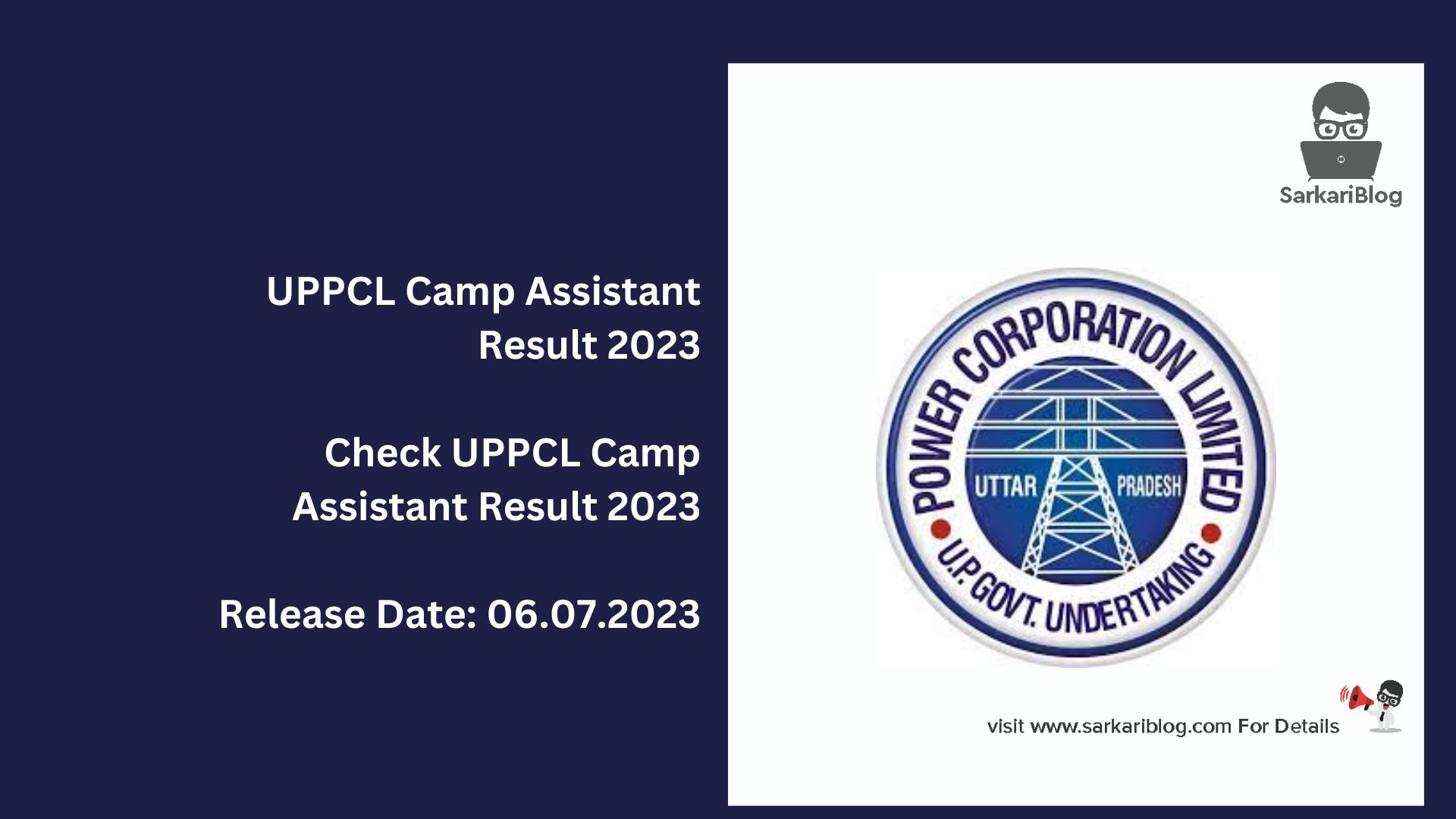 UPPCL Camp Assistant Result 2023