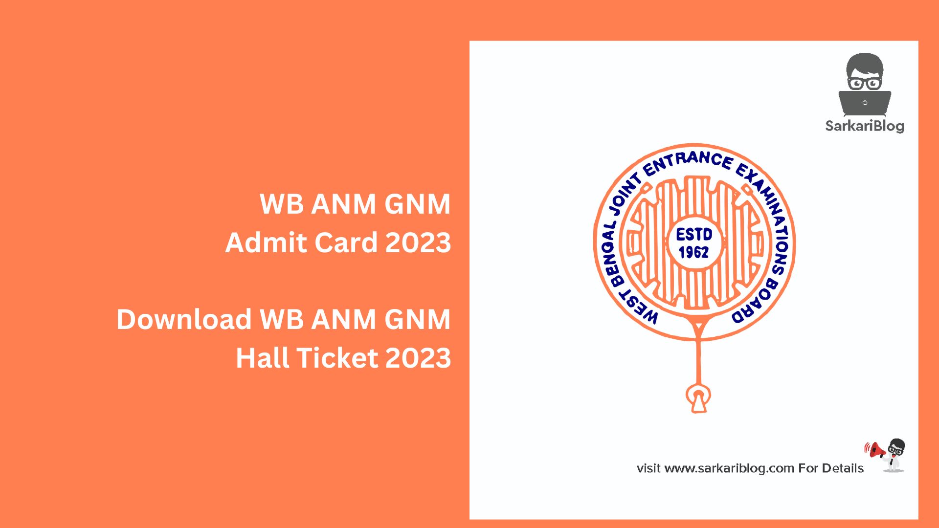 WB ANM GNM Admit Card 2023