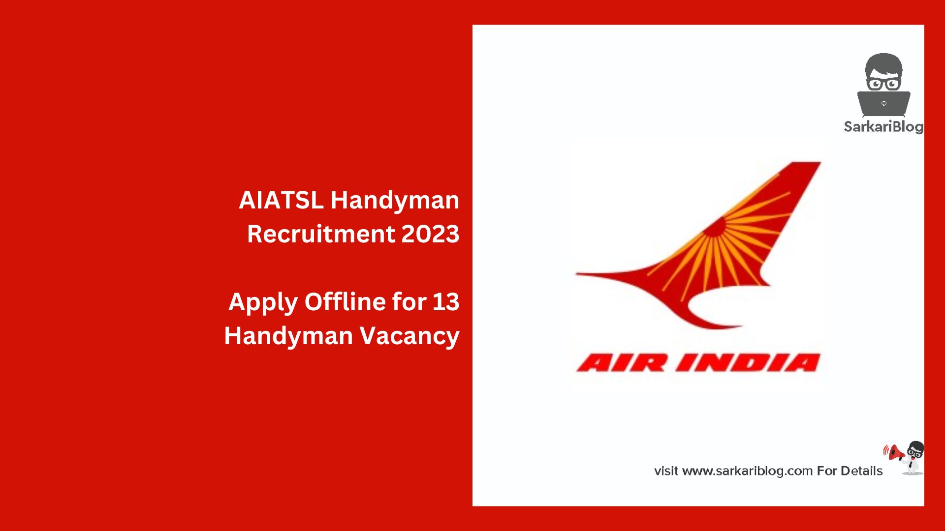 AIATSL Handyman Recruitment 2023