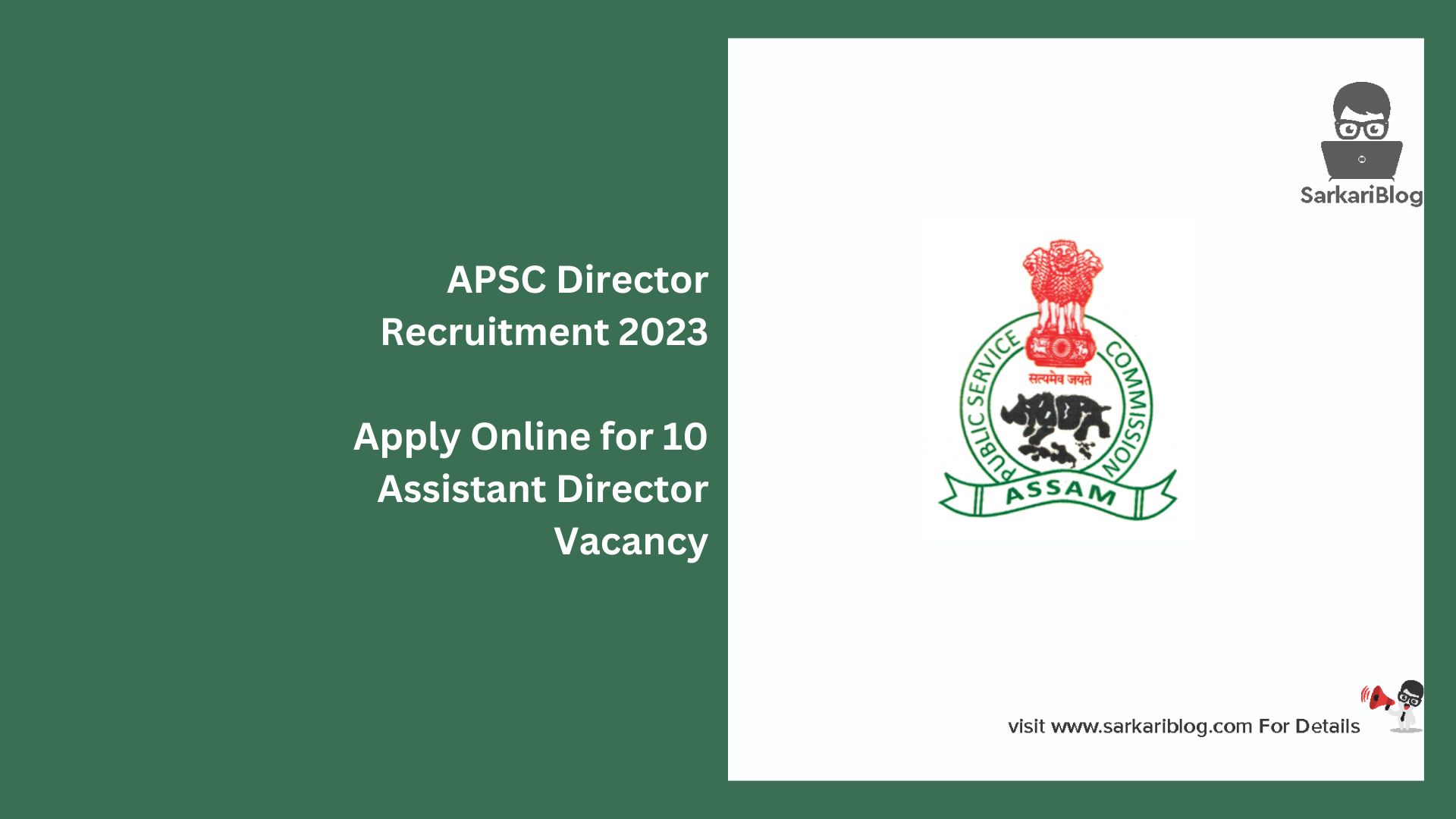 APSC Director Recruitment 2023