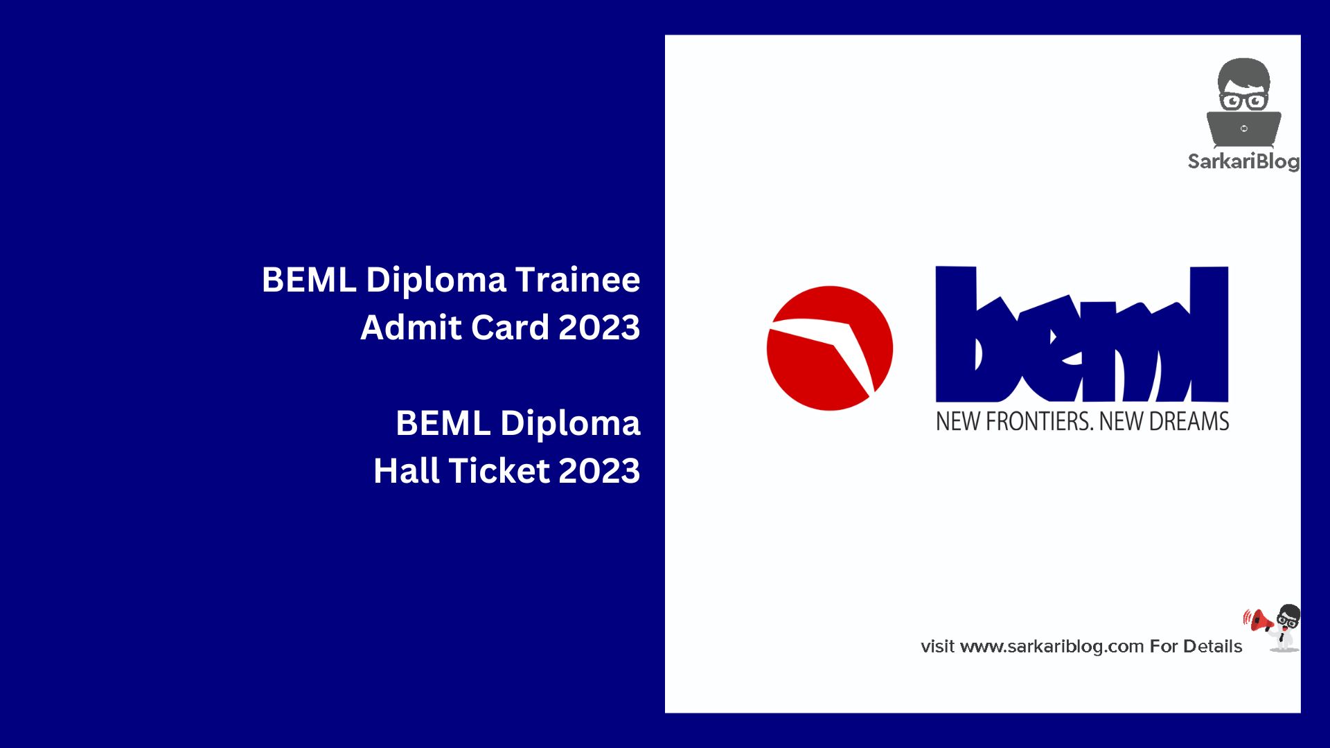BEML Diploma Trainee Admit Card 2023