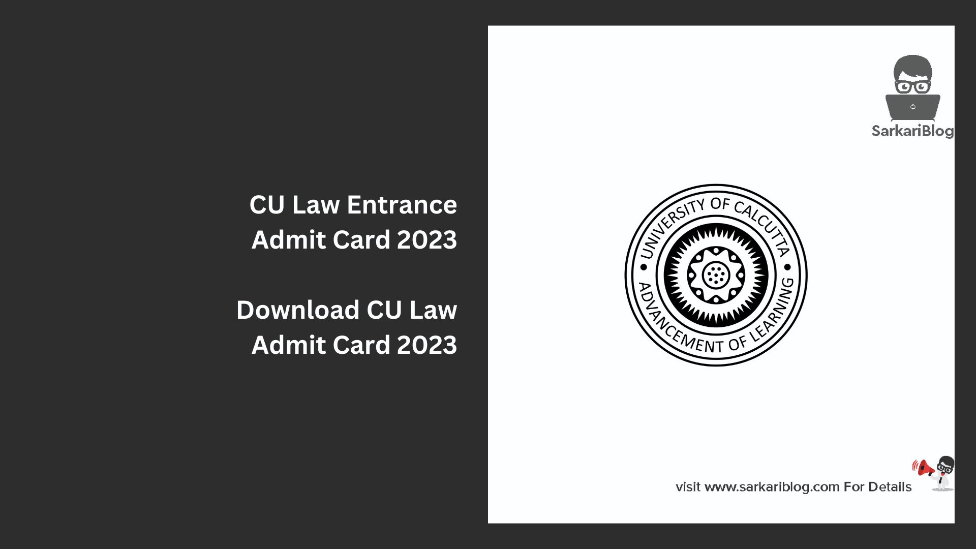 CU Law Entrance Admit Card 2023