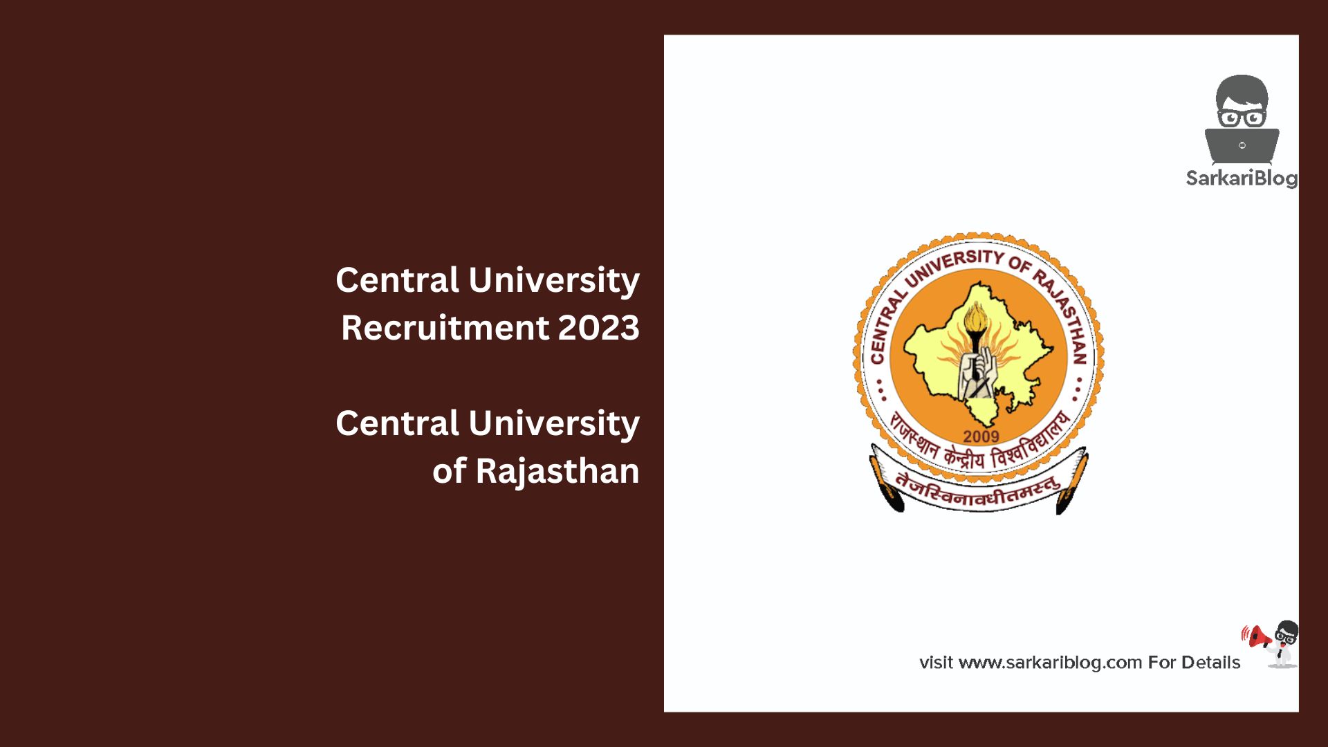 Central University Recruitment 2023