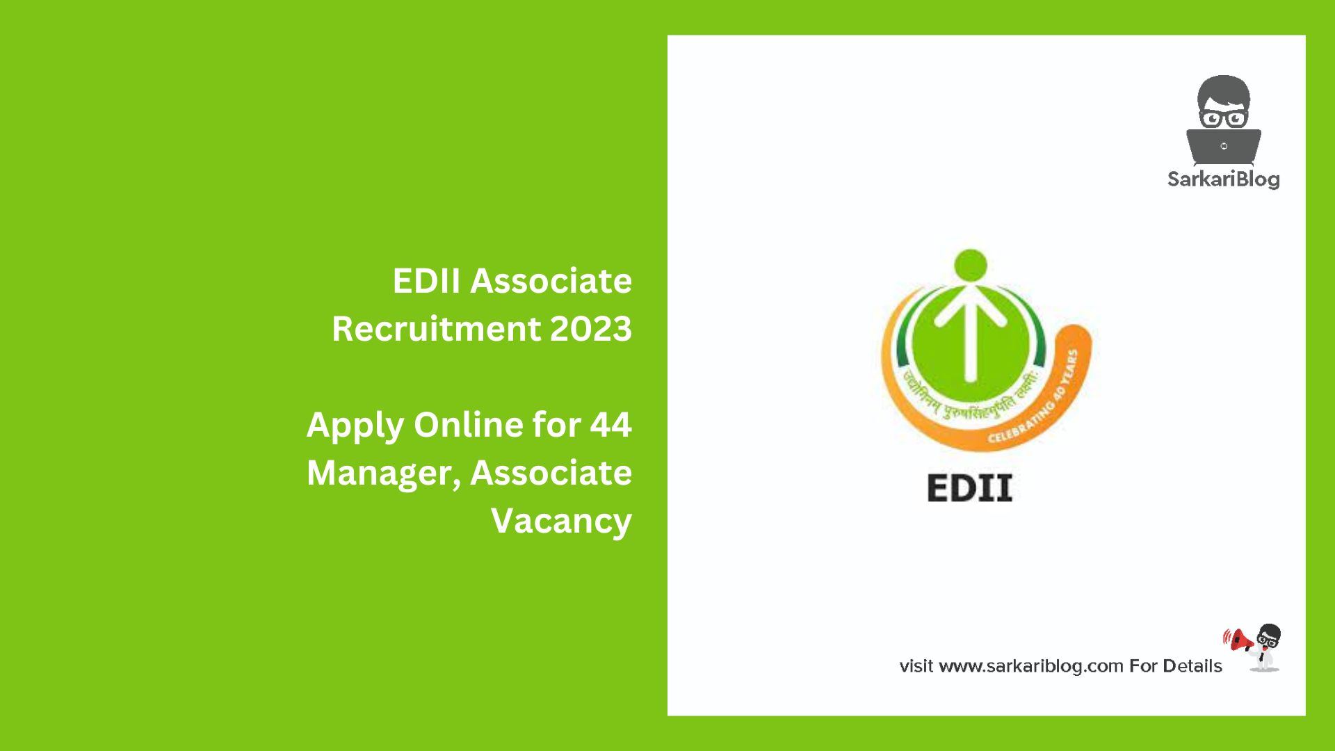 EDII Associate Recruitment 2023