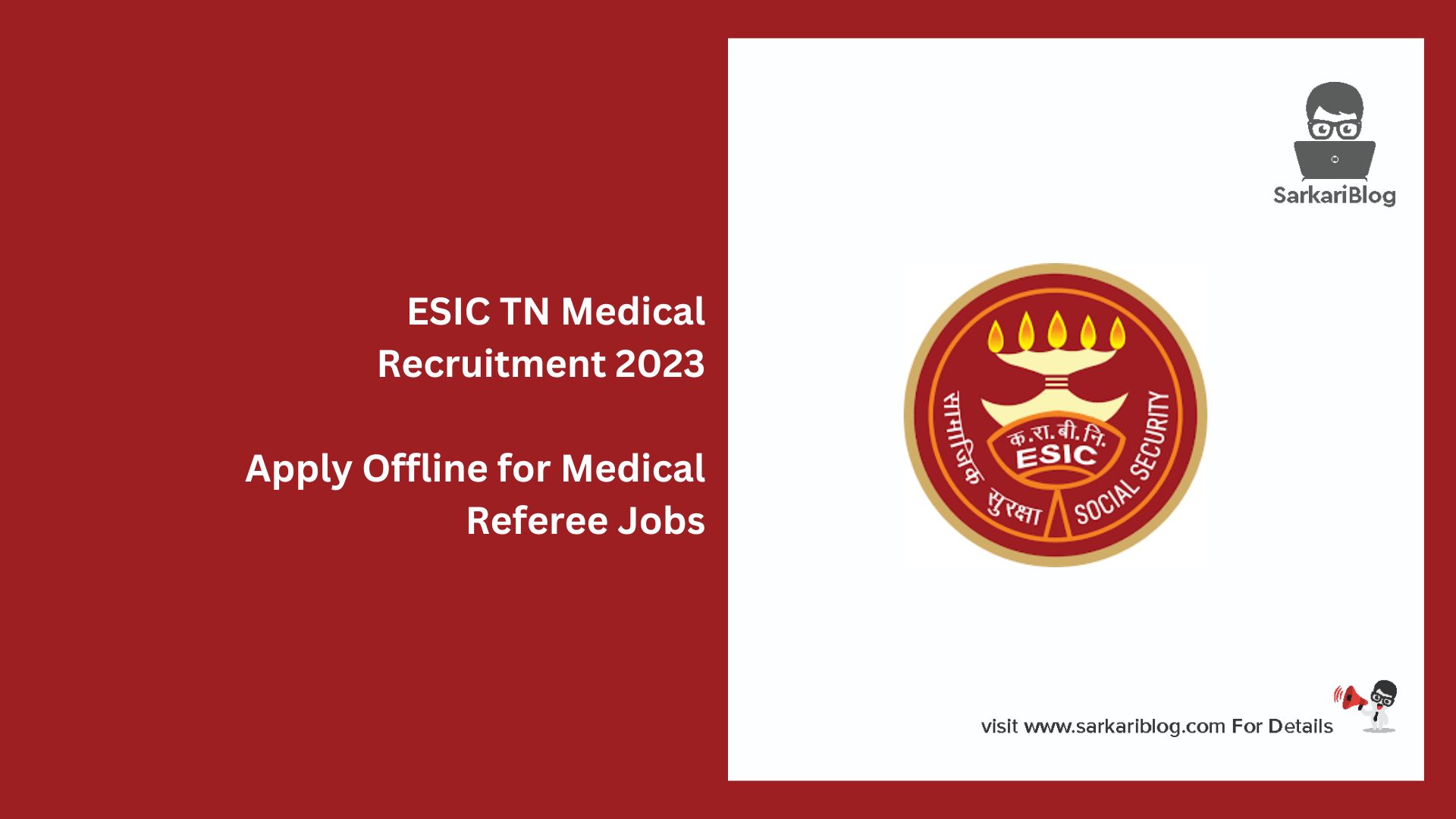 ESIC TN Medical Recruitment 2023