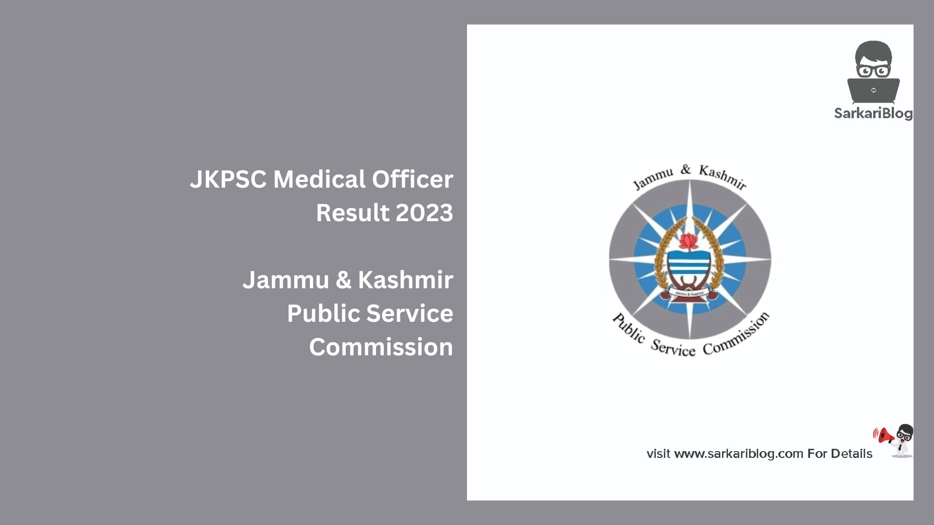 JKPSC Medical Officer Result 2023