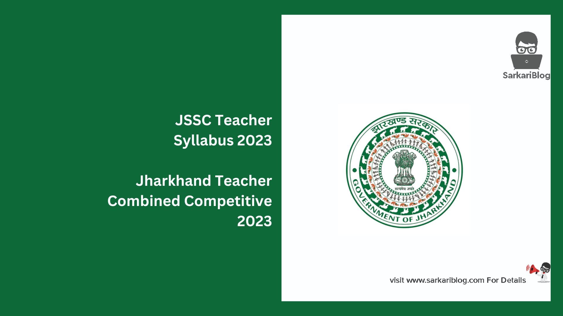 JSSC Teacher Syllabus 2023