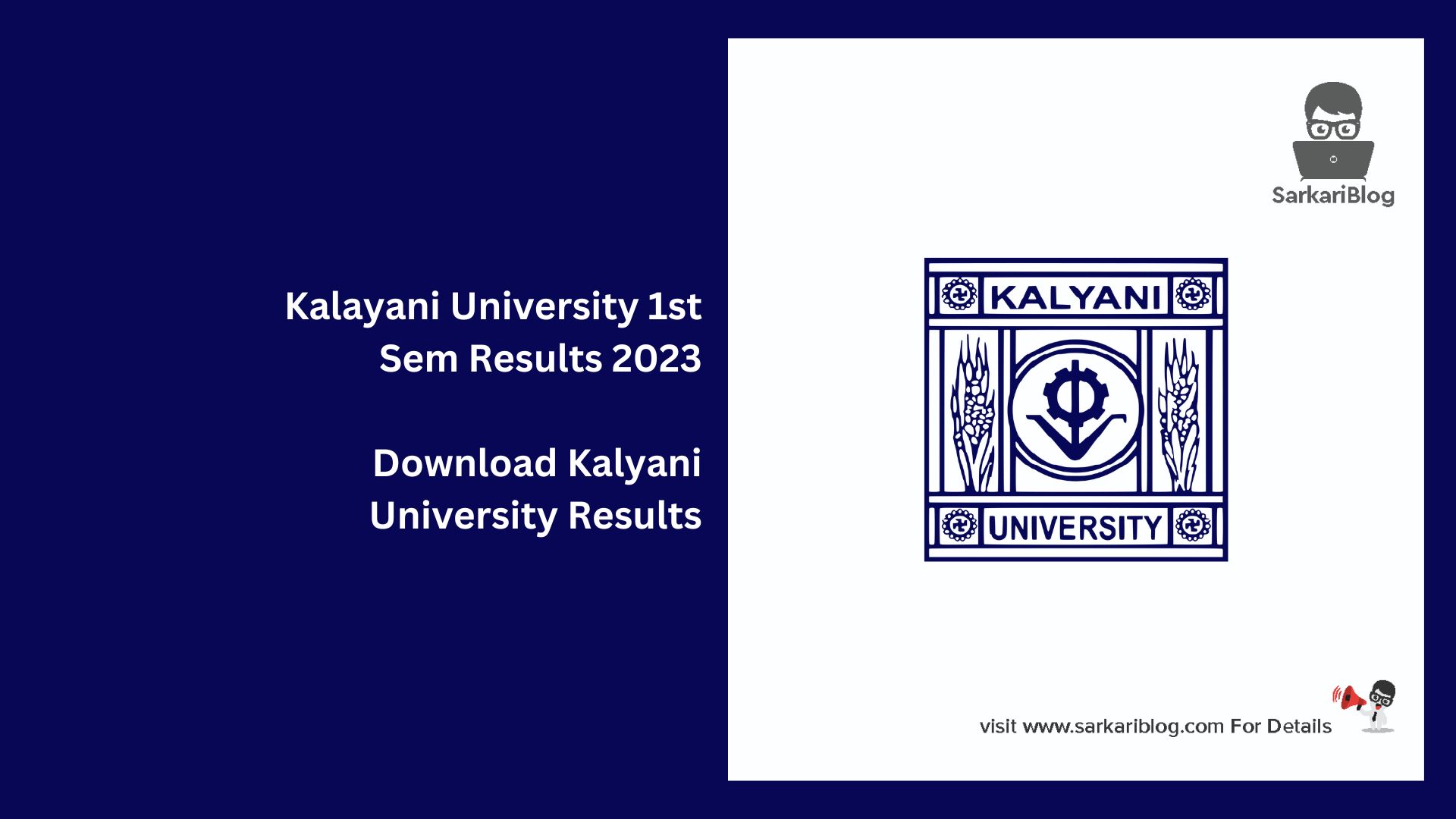 Kalayani University 1st Sem Results 2023
