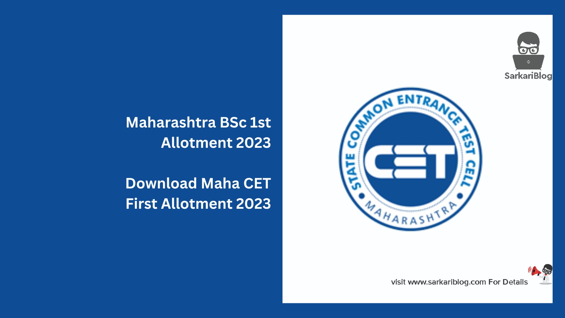 Maharashtra BSc 1st Allotment 2023