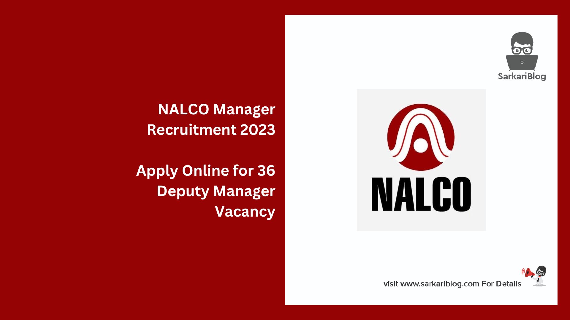NALCO Manager Recruitment 2023