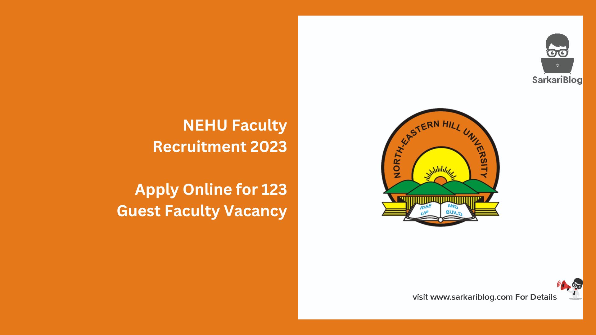 NEHU Faculty Recruitment 2023