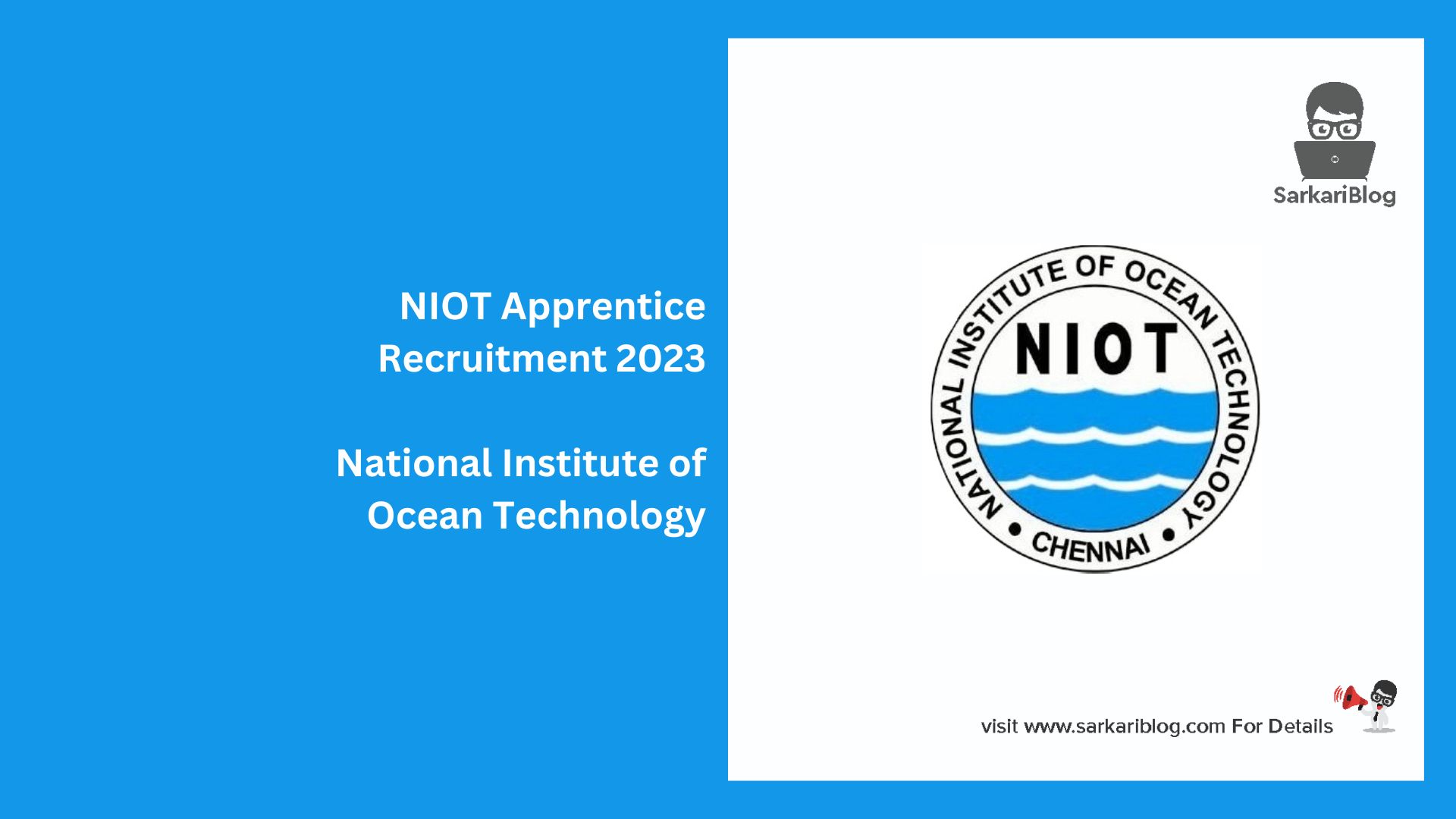 NIOT Apprentice Recruitment 2023