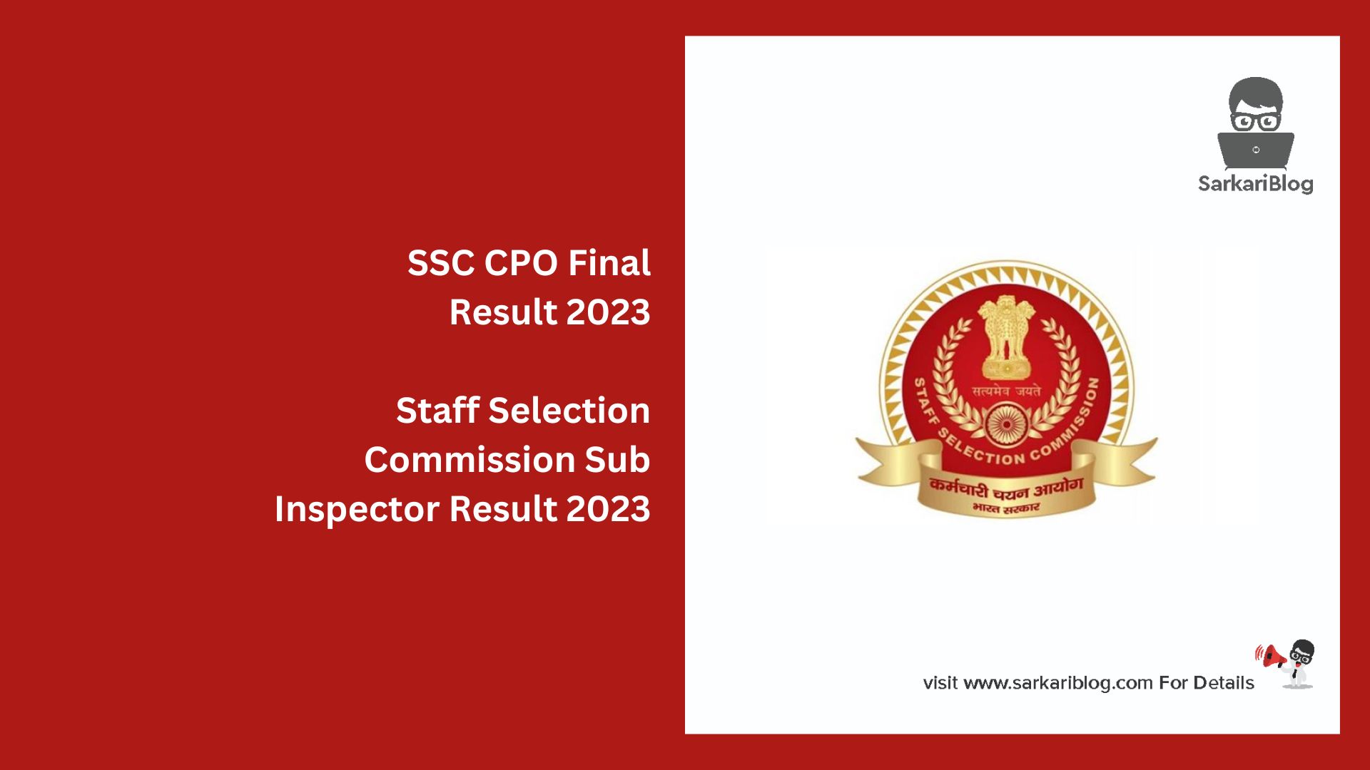 SSC CPO Final Result 2023