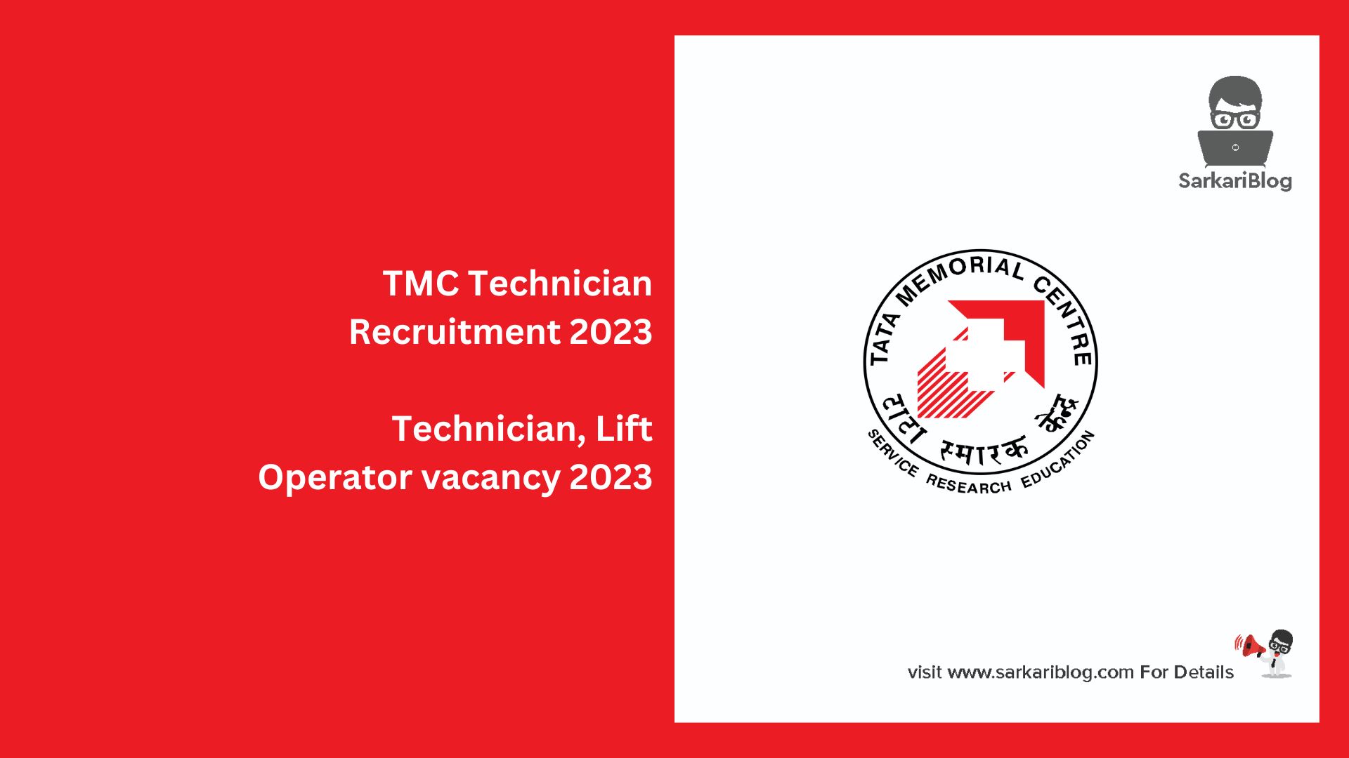 TMC Technician Recruitment 2023
