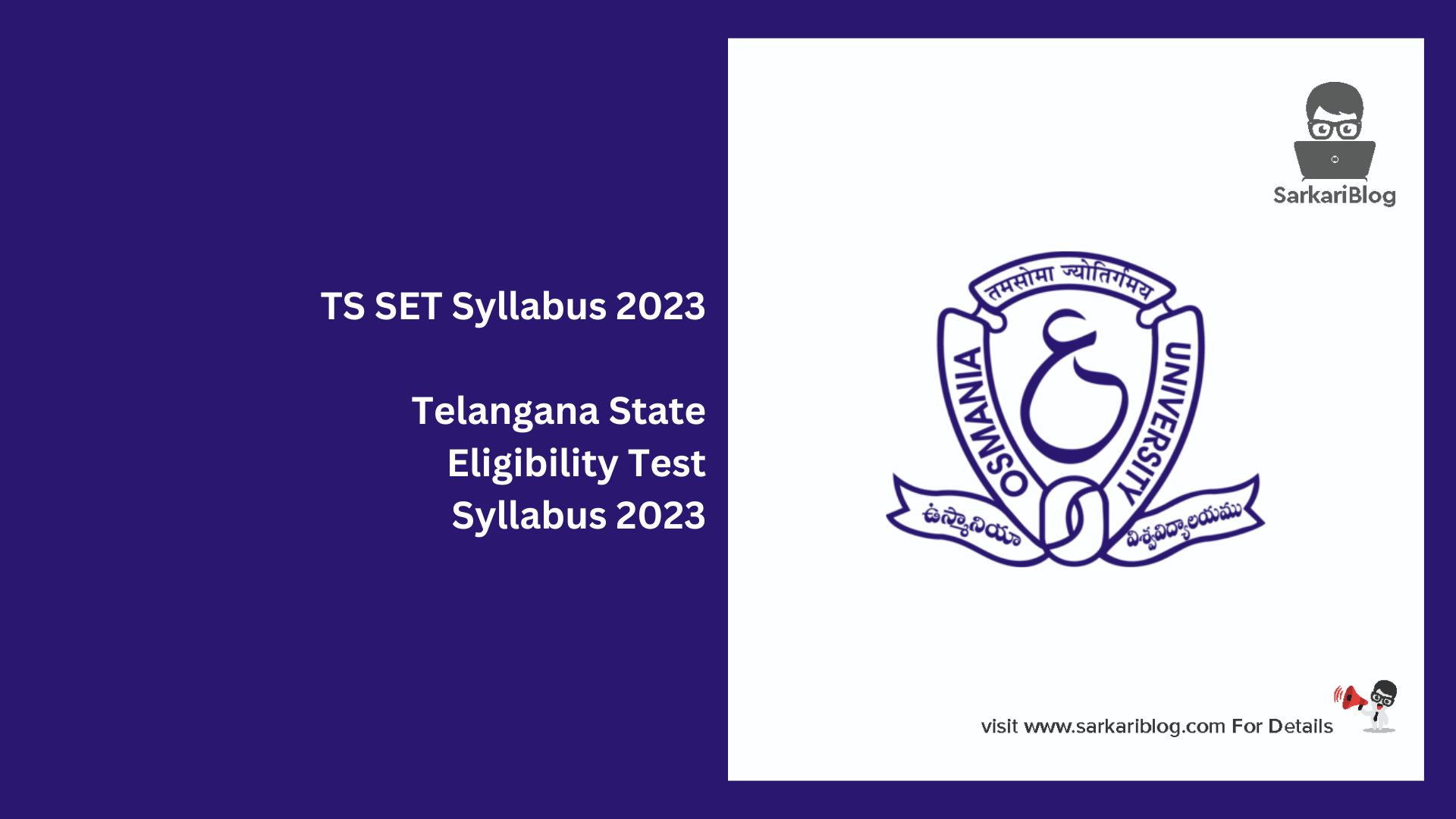 TS SET Syllabus 2023