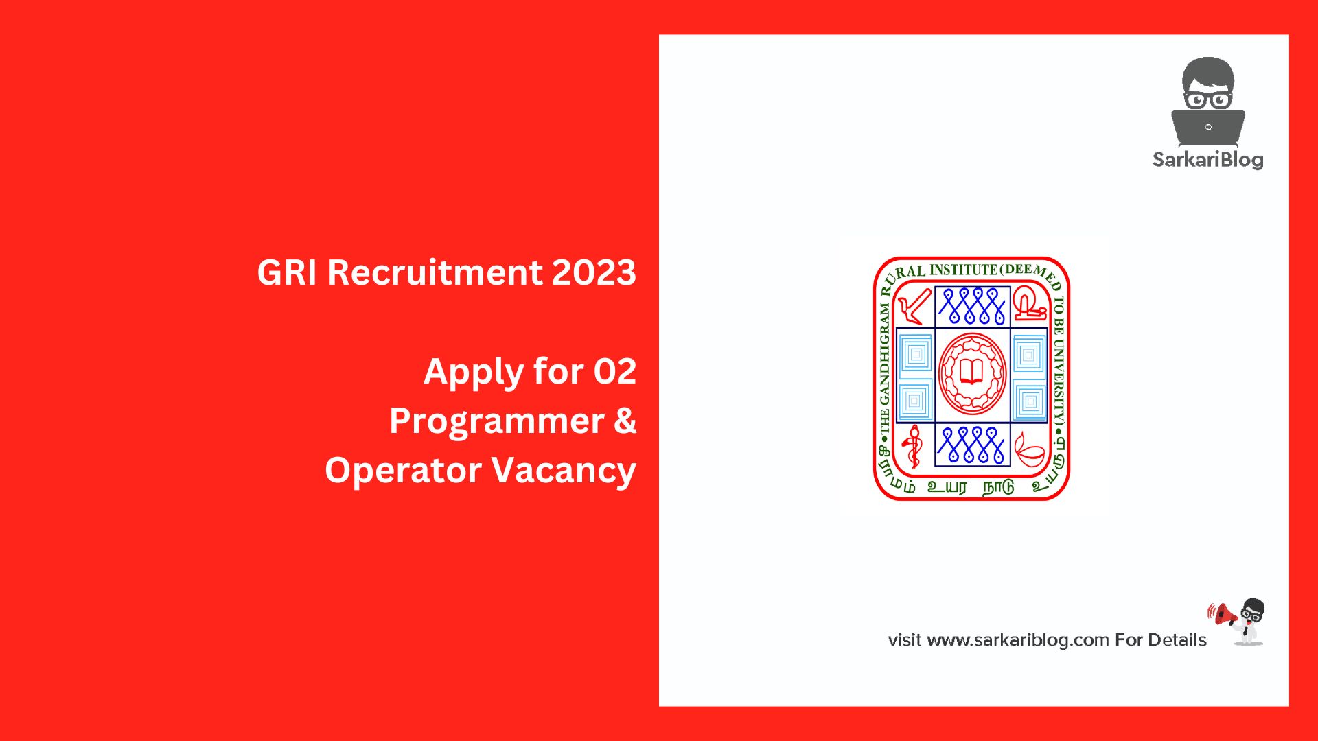 GRI Recruitment 2023