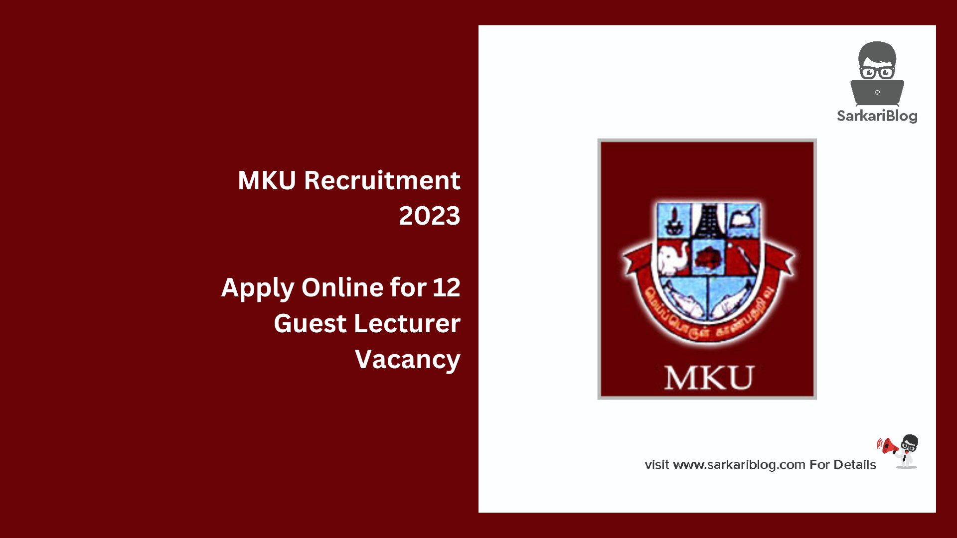 MKU Recruitment 2023