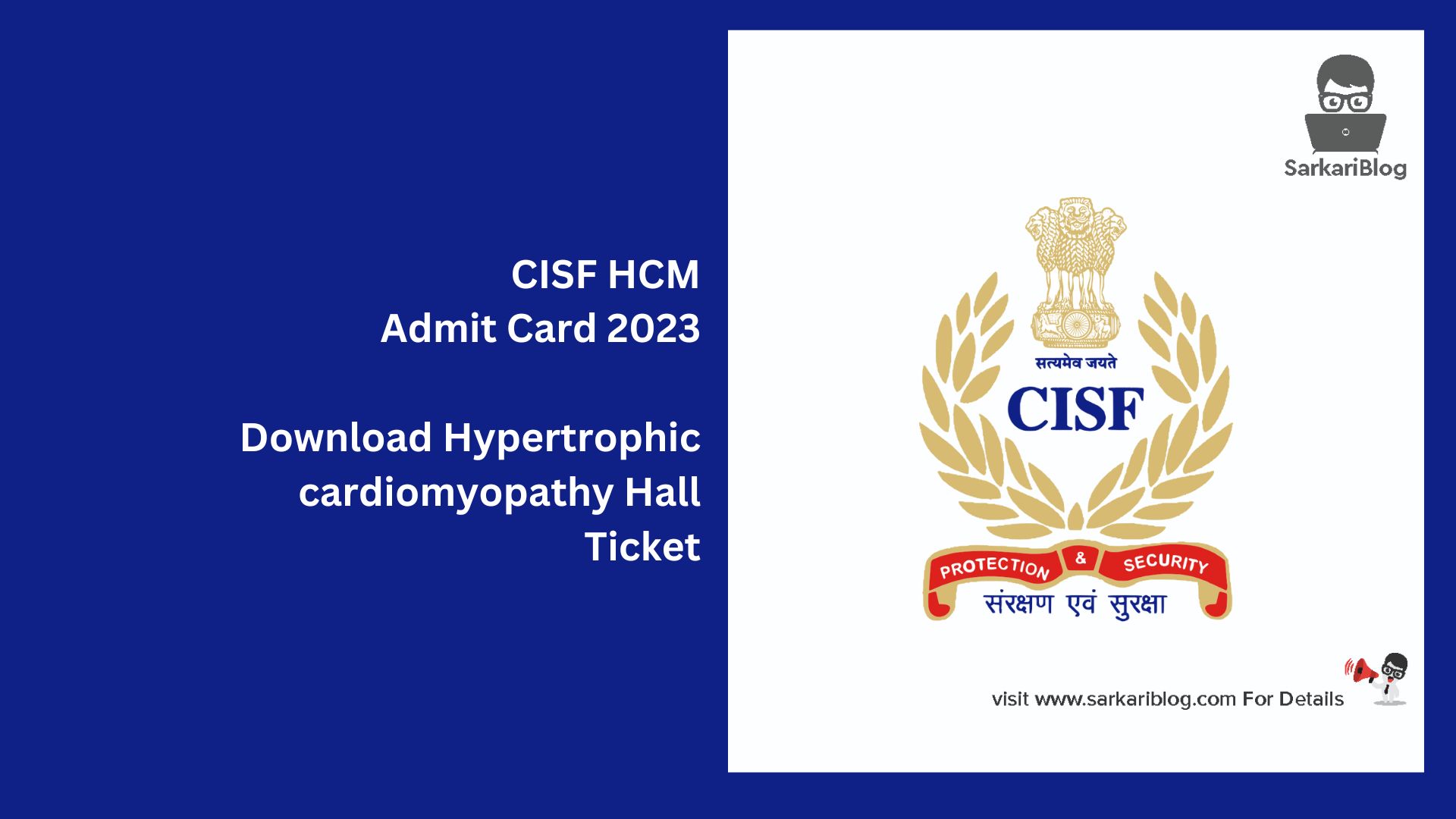 CISF HCM Admit Card 2023