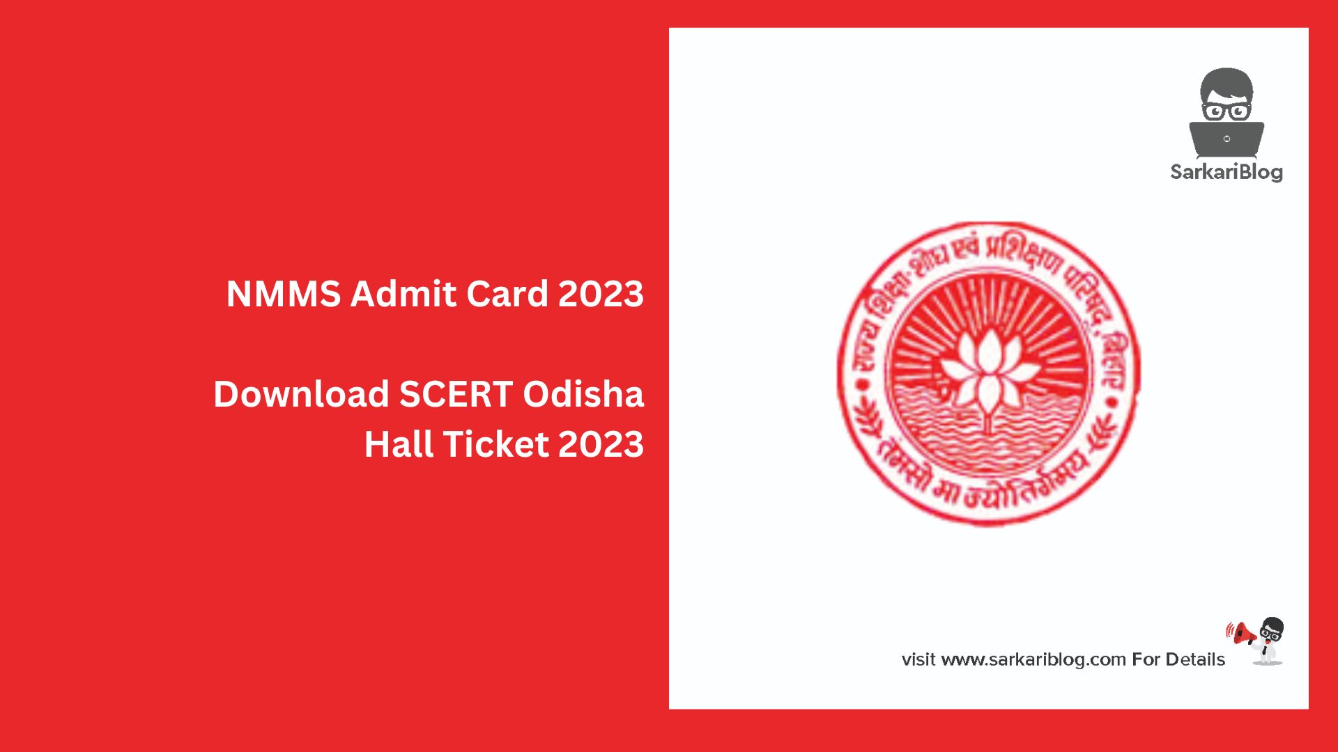 NMMS Admit Card 2023
