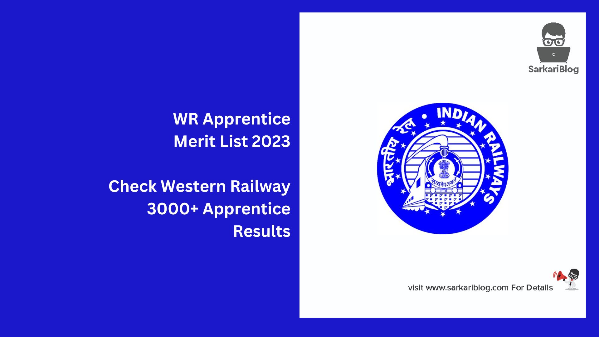 Western Railway Merit List 2023
